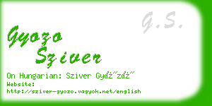 gyozo sziver business card